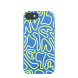 Electric Blue Dizzy Dreams iPhone 6/6s/7/8/SE Case