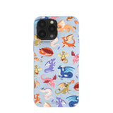 Powder Blue Dragon Cuties iPhone 13 Pro Max Case