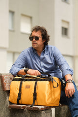 Sports Vegan Duffle Bag yellow - Made with ocean plastic