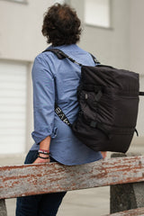 Sports Vegan Duffle Bag black - Made with ocean plastic