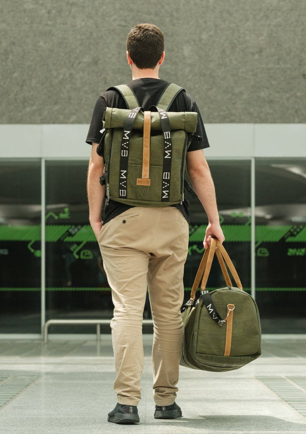 Xplorer vegan backpack for travel green