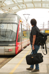 Xcape Vegan Leather Duffle Bag black