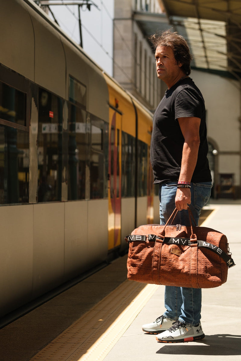 Xcape Vegan Leather Duffle Bag croco