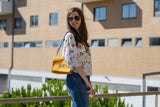 Night Vegan Crossbody Bag yellow cork