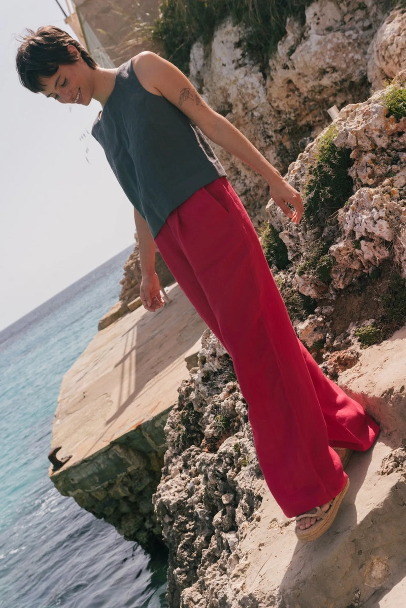 Lydia classic linen pants