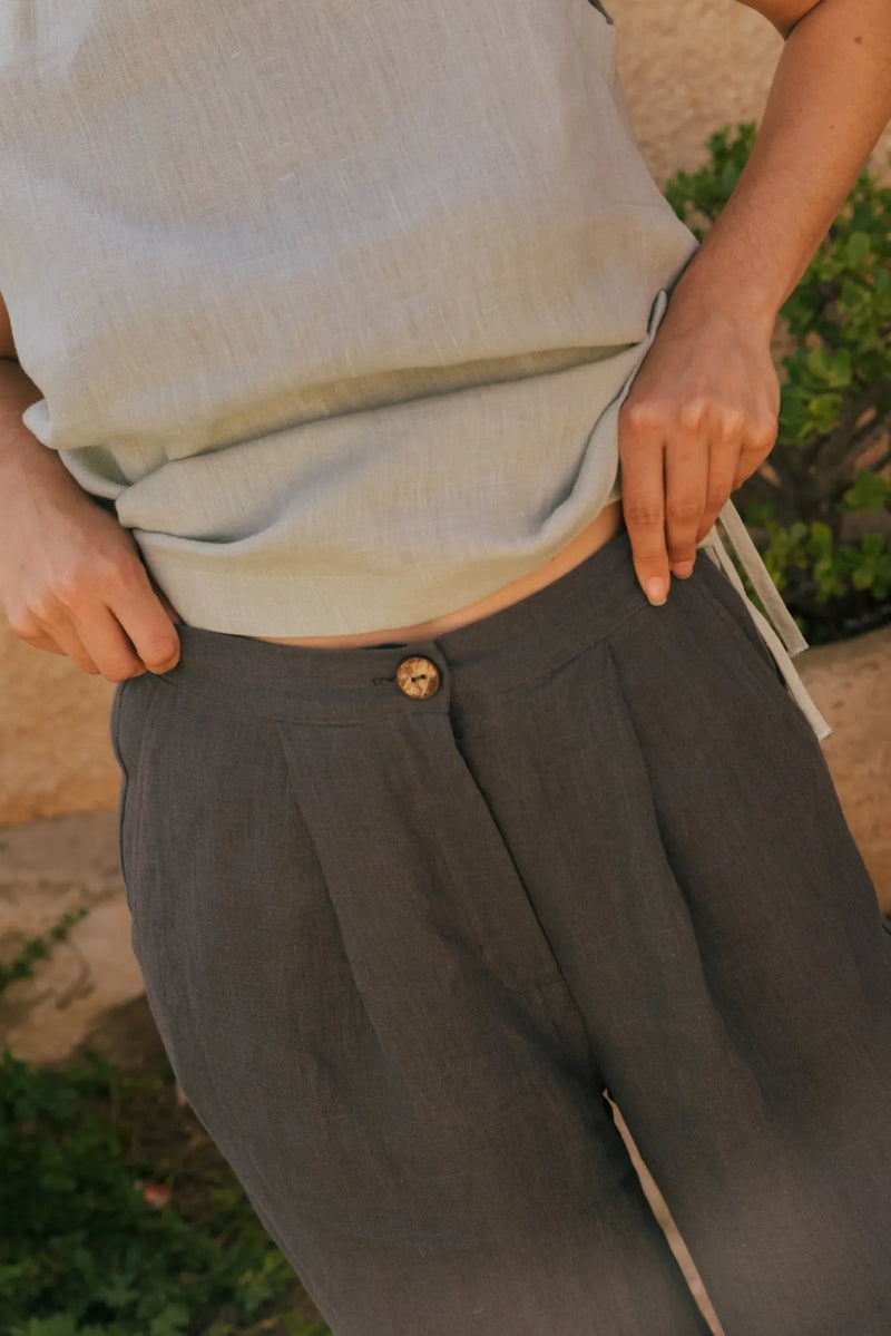 Lydia classic linen pants