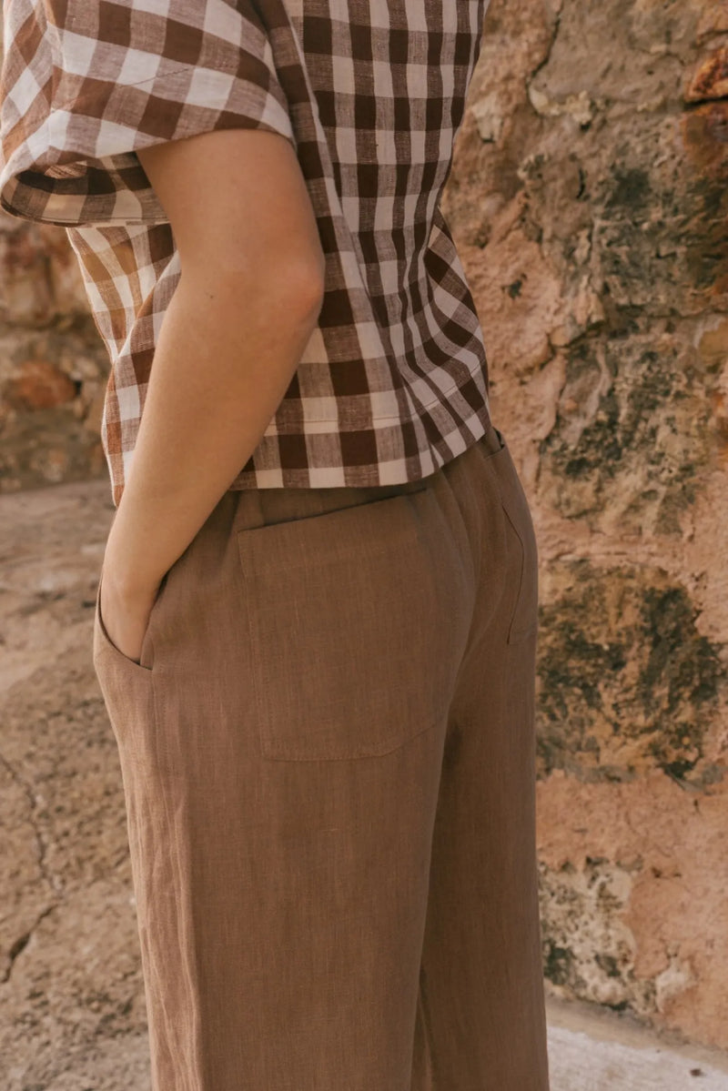 Barbora straight linen pants