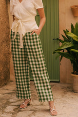 Barbora straight linen pants