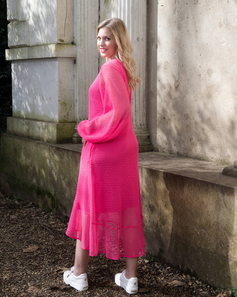 Aphrodite Hot Pink Holiday Resort Midi Dress