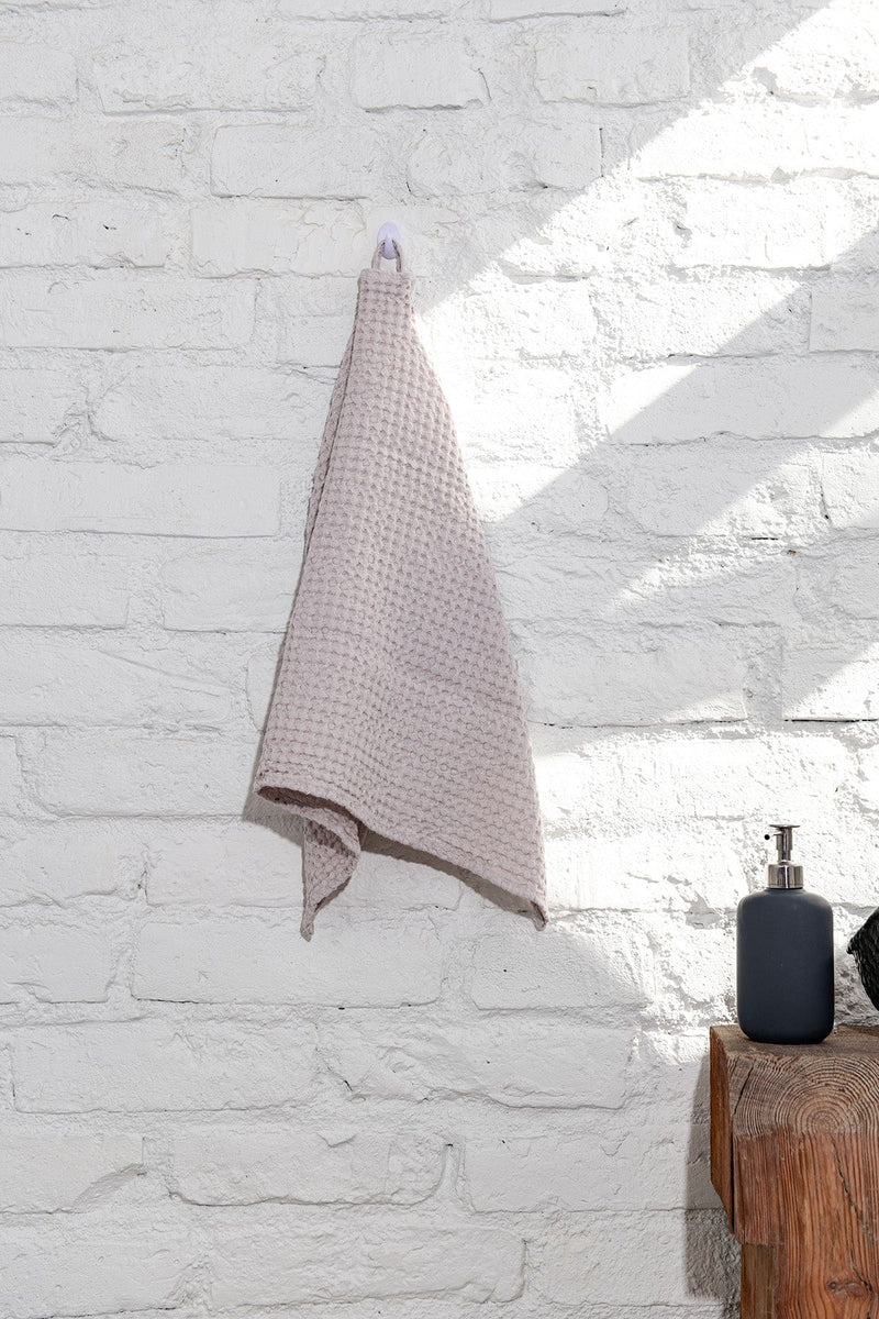 Waffle linen hand towel