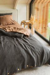 Linen sheets set in Charcoal