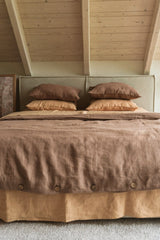 Linen duvet cover in Rosy Brown