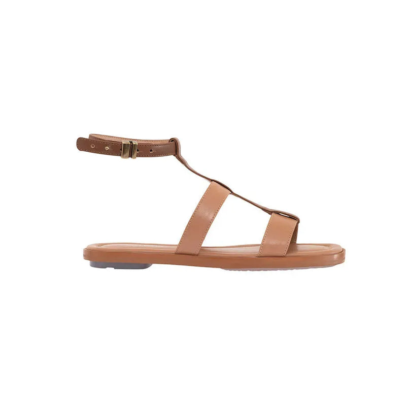 Darya Vegan Flat Gladiator Square Toe Sandals