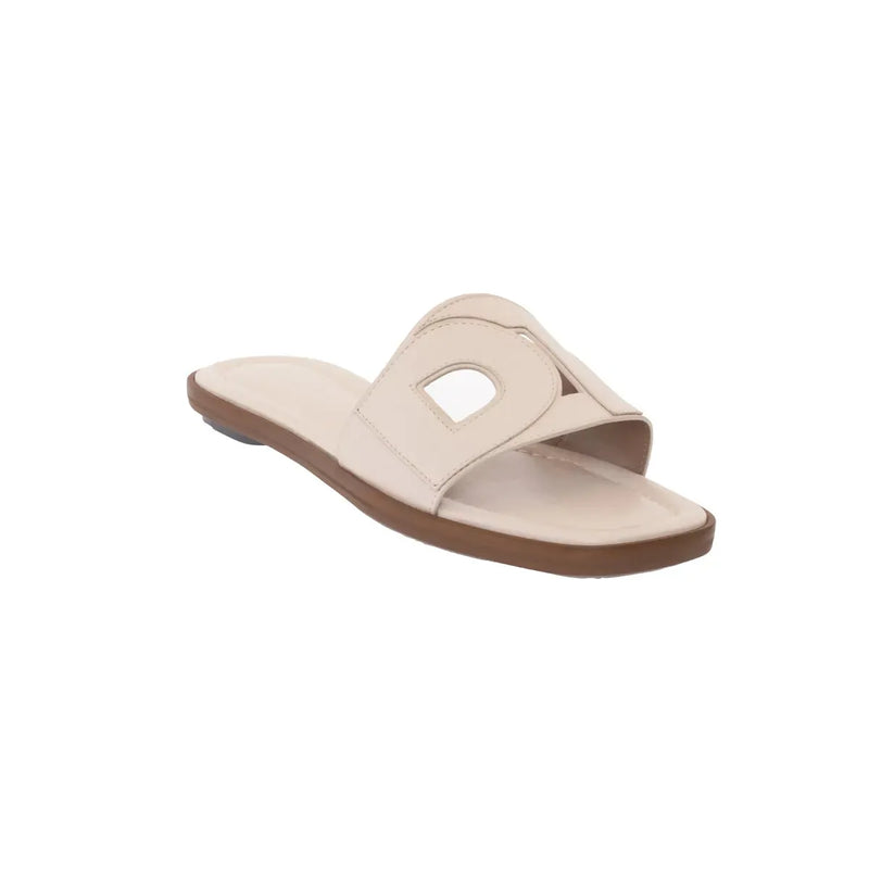 Della Vegan Flat Square Toe Slide Sandal