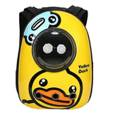 Anypet Yellow Duck Print Space Capsule Pet Carrier – Breathable Travel Bag for Small Pets