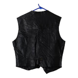 Vintage black Vera Pelle Waistcoat - mens xx-large