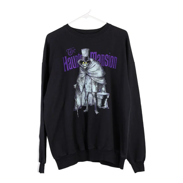 Vintage black Haunted Mansion Disney Sweatshirt - mens x-large