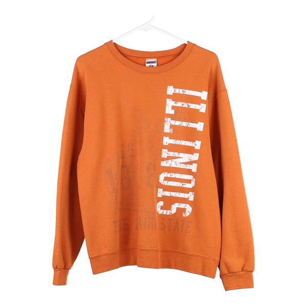 Vintage orange Illinois Jerzees Sweatshirt - mens medium