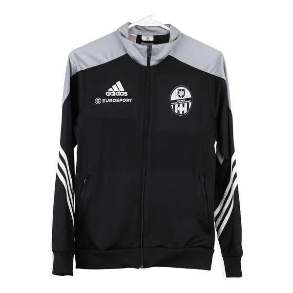 Age 12 Eurosport Lija / Iklin  Adidas Football Track Jacket - XL Black Polyester