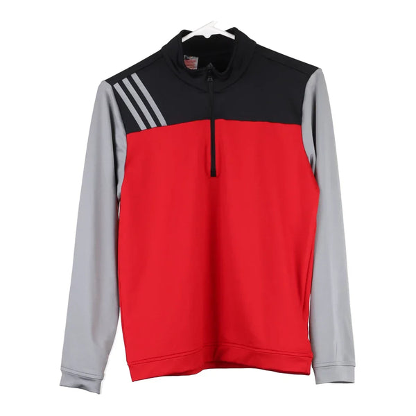 Age 11-12 Adidas 1/4 Zip - Medium Block Colour Polyester