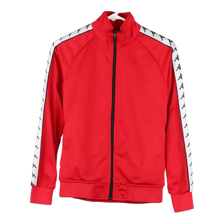 Age 10-12 Kappa Track Jacket - Small Red Polyester