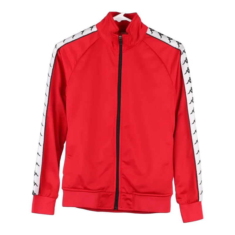 Age 10-12 Kappa Track Jacket - Small Red Polyester