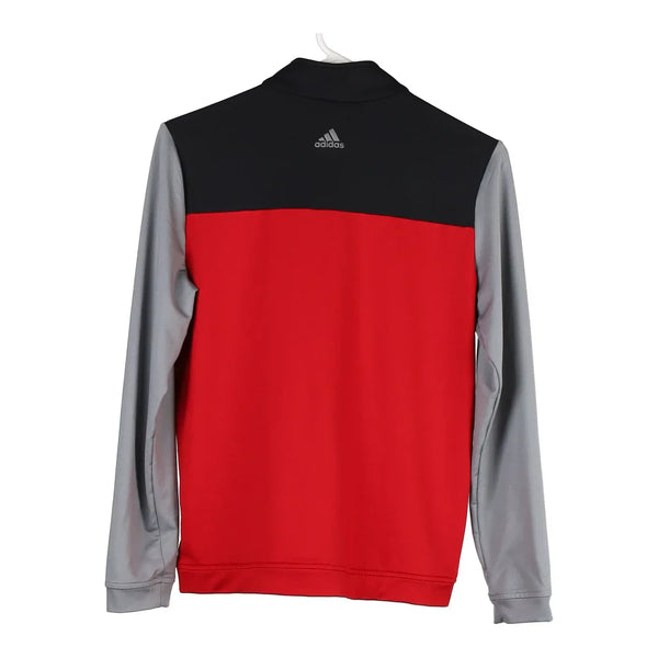 Age 11-12 Adidas 1/4 Zip - Medium Block Colour Polyester