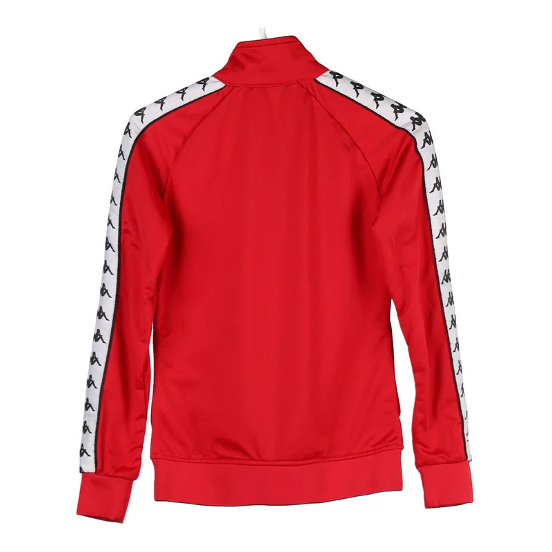 Age 10-12 Kappa Track Jacket - Small Red Polyester