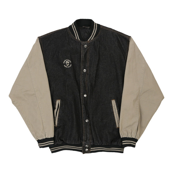 Vintage black Pennsylvania State Police Jon Lauren Varsity Jacket - mens x-large