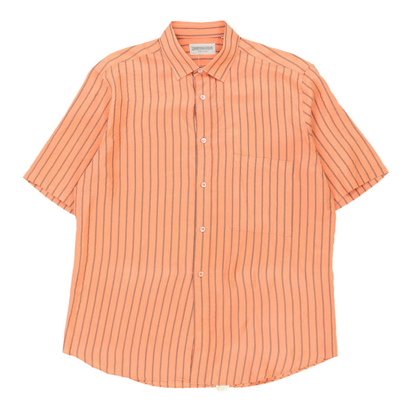 Vintage orange Pancaldi B Short Sleeve Shirt - mens x-large