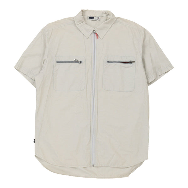 Vintage white Fila Short Sleeve Shirt - mens large