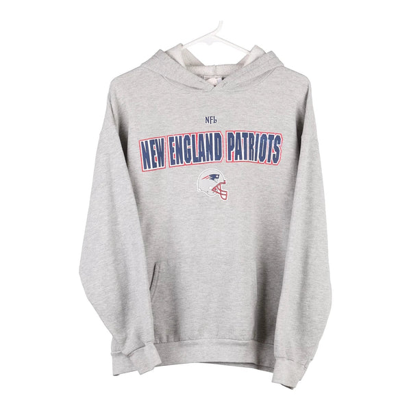 Vintage grey New England Patriots Nfl Hoodie - mens large