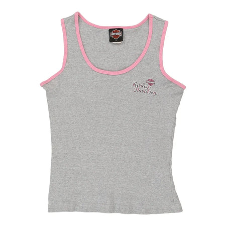 Vintage grey Springfield Ohio Harley Davidson Top - womens x-large