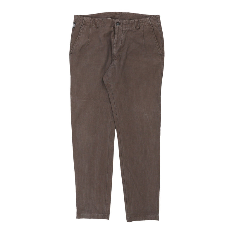 Armani Trousers - 36W 32L Brown Cotton
