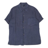 Gigli Short Sleeve Shirt - XL Navy Linen Blend