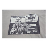 Junior Age  Armani Graphic T-Shirt - XL Beige Cotton