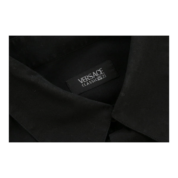 Vintage black Versace V2 Classic Shirt - mens x-large