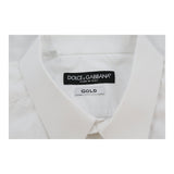 Vintage white Gold Dolce & Gabbana Shirt - mens medium