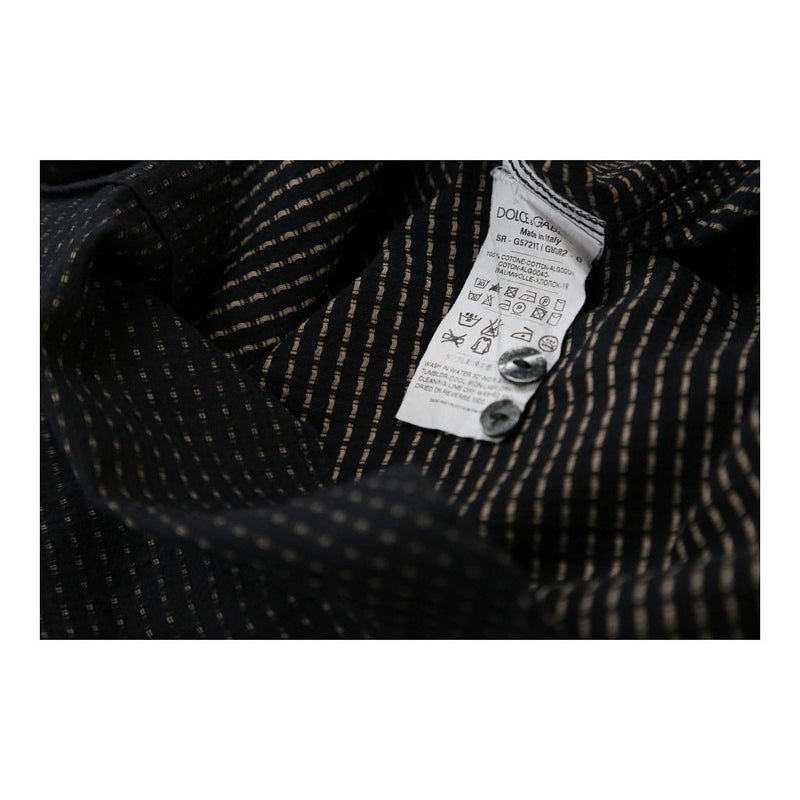 Vintage black Dolce & Gabbana Patterned Shirt - mens medium
