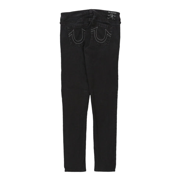 True Religion Skinny Jeans - 31W UK 10 Black Cotton