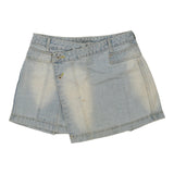 Vintage light wash Unbranded Denim Skirt - womens large