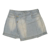 Vintage light wash Unbranded Denim Skirt - womens large