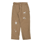 Paint Splattered Carhartt Carpenter Trousers - 31W 30L Brown Cotton