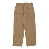 Paint Splattered Carhartt Carpenter Trousers - 31W 30L Brown Cotton