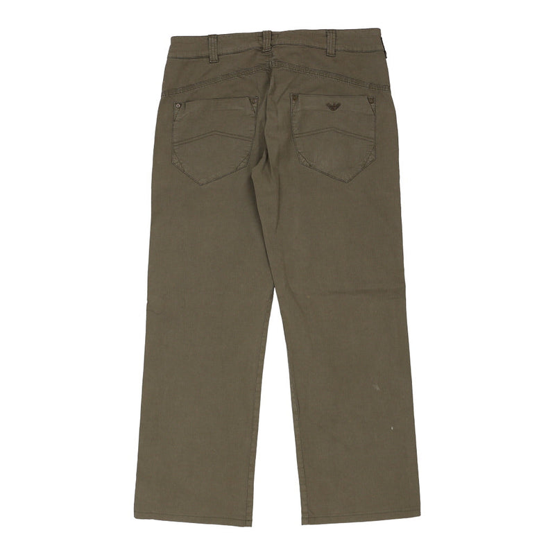 Vintage khaki Armani Jeans Trousers - mens 34" waist