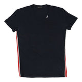 Vintage Emporio Armani V-neck T-Shirt - Small Navy Cotton