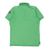 Vintage green Napapijri Polo Shirt - mens large