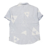 Armani Jeans Short Sleeve Shirt - 2XL Blue Linen Blend