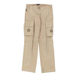 Vintage Armani Cargo Trousers - 34W UK 12 Beige Cotton