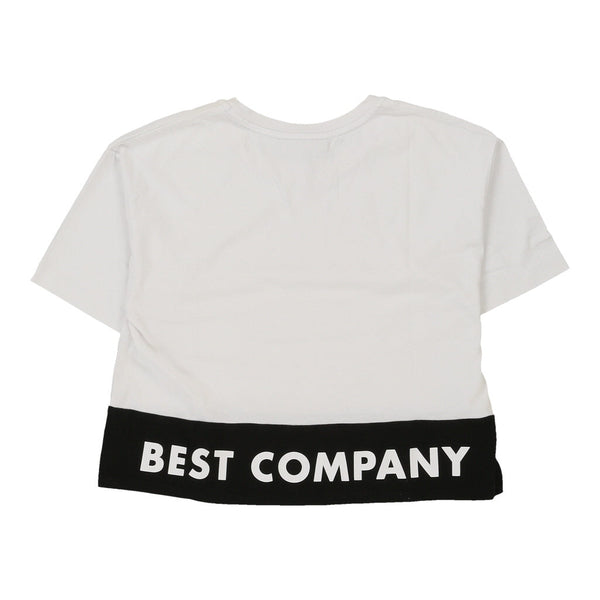 Vintage white Best Company T-Shirt - womens medium